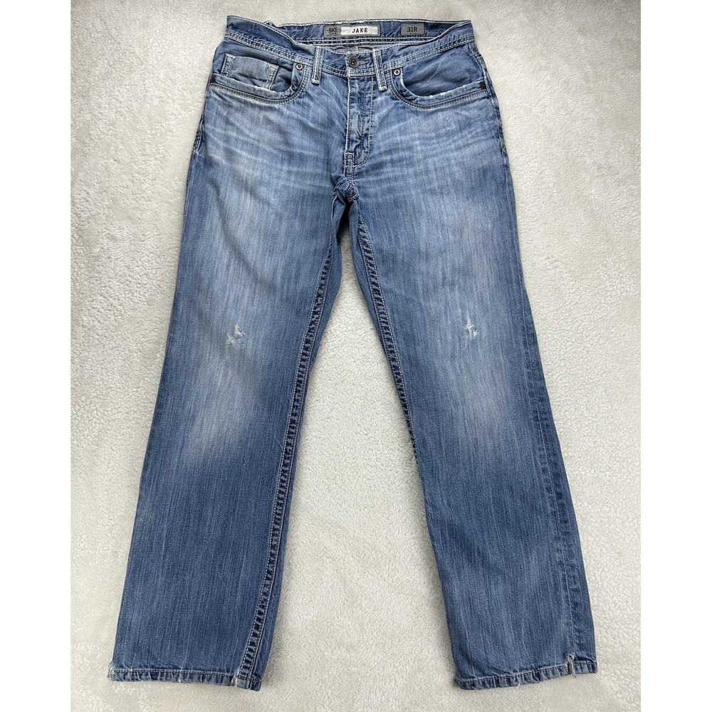 BKE Buckle Jeans Men 31x31 Blue Tyler Bootcut Stretch Denim Distressed "Read"